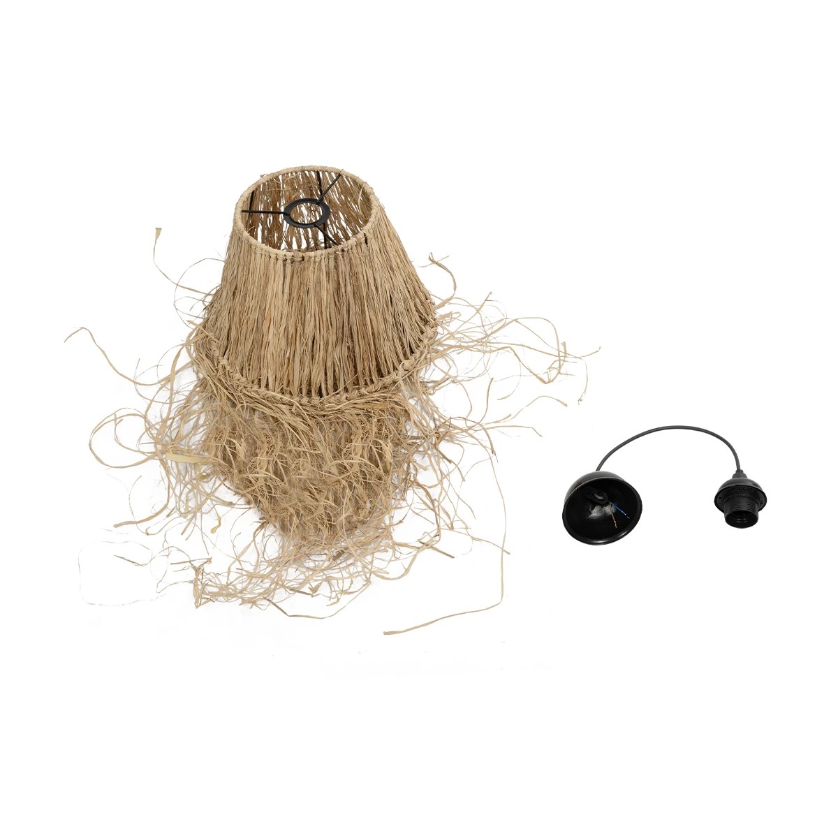 LEDTM® HERBE 205-0073 Boho Κρεμαστό Φωτιστικό Οροφής με Ντουί 1 x E27 AC 220-240V IP20 - Μπεζ - M30 x Π30 x Υ40cm - Image 13