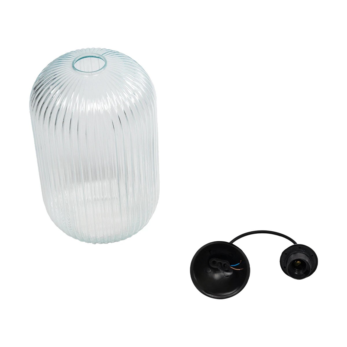 LEDTM® MELONI 206-0017 Μοντέρνο Κρεμαστό Φωτιστικό Οροφής με Ντουί 1 x E27 AC 220-240V IP20 - Διάφανο - Μ20 x Π20 x Υ38cm - Image 11