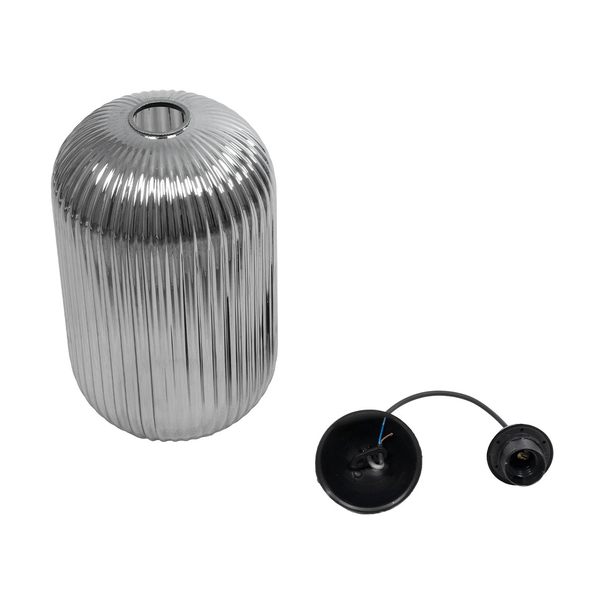 LEDTM® MELONI 206-0018 Μοντέρνο Κρεμαστό Φωτιστικό Οροφής με Ντουί 1 x E27 AC 220-240V IP20 - Μαύρο Φιμέ - Μ20 x Π20 x Υ38cm - Image 11