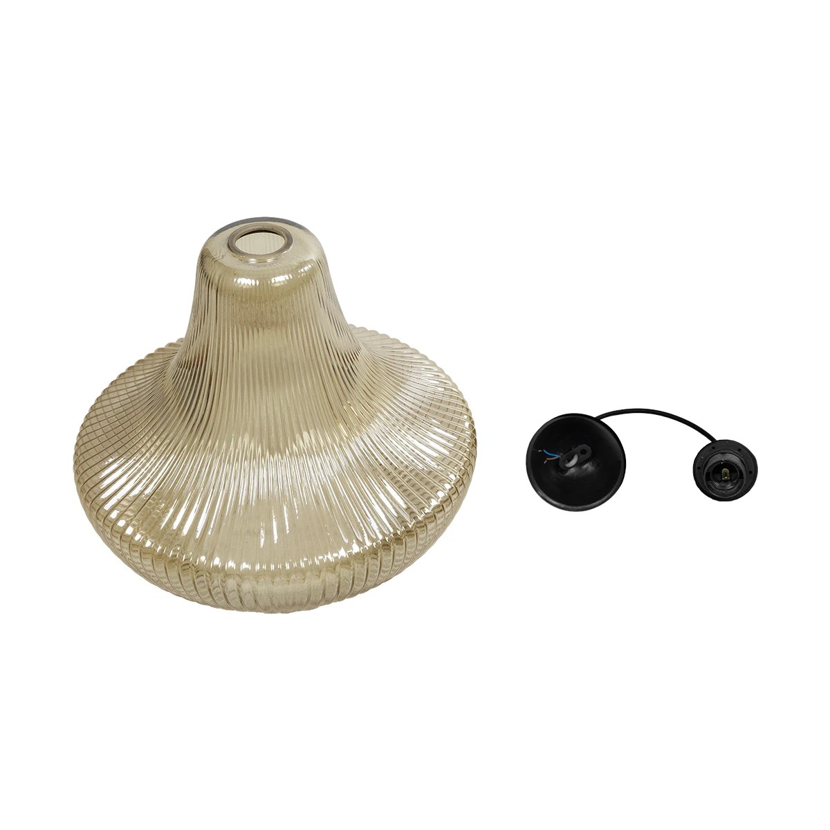 LEDTM® VERRE 206-0022 Μοντέρνο Κρεμαστό Φωτιστικό Οροφής με Ντουί 1 x E27 AC 220-240V IP20 - Mελί - Μ38 x Π38 x Υ34cm - Image 12