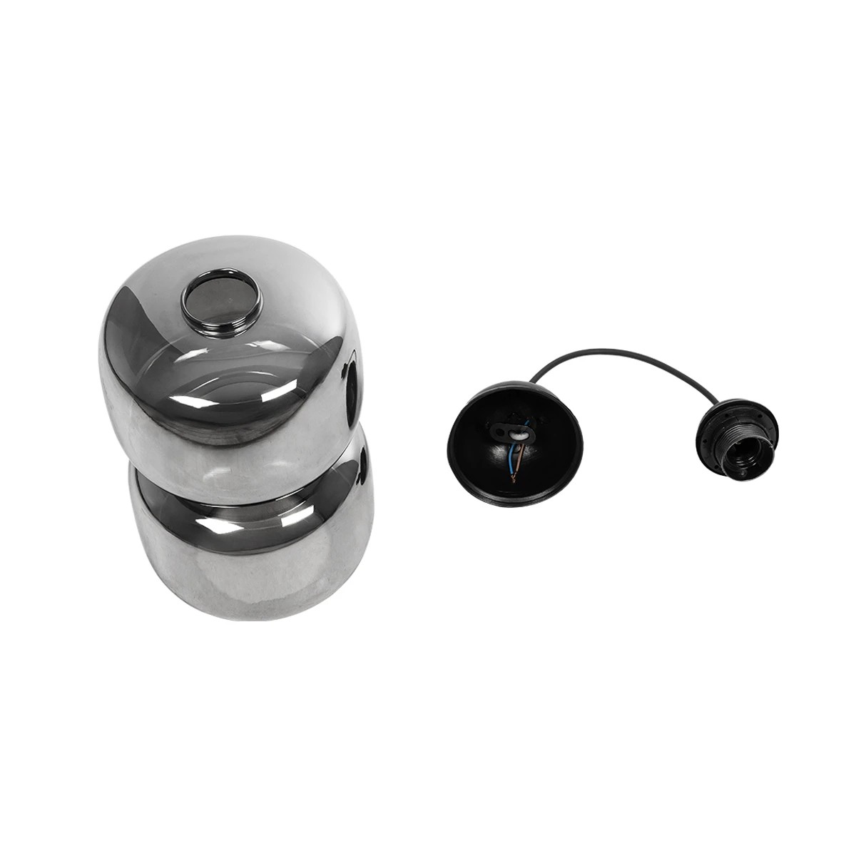LEDTM® PIAGE 206-0036 Μοντέρνο Κρεμαστό Φωτιστικό Οροφής με Ντουί 1 x E27 AC 220-240V IP20 - Μαύρο Φιμέ - Μ18 x Π18 x Υ31cm - Image 12