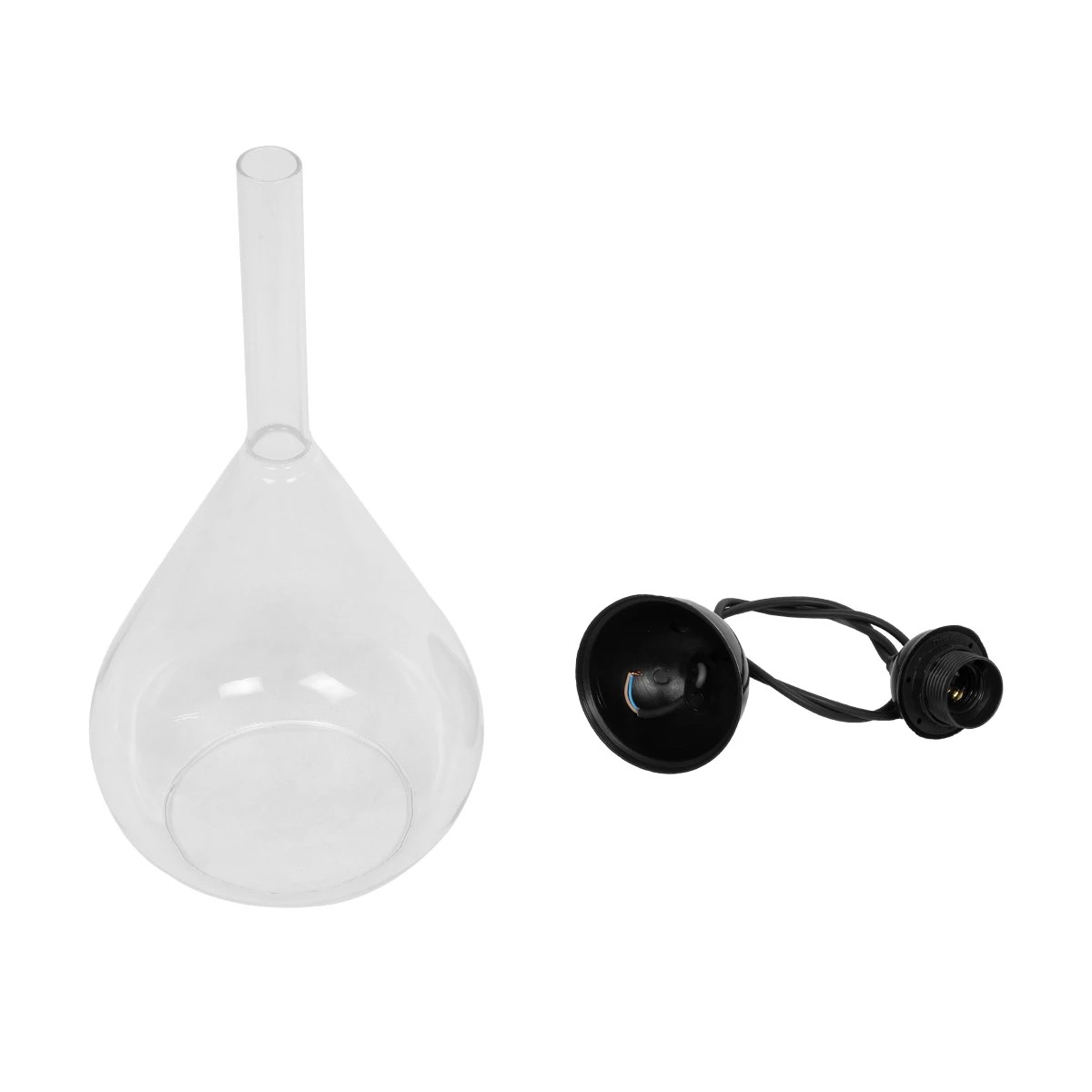 LEDTM® BALU 206-0043 Μοντέρνο Κρεμαστό Φωτιστικό Οροφής με Ντουί 1 x E27 AC 220-240V IP20 - Διάφανο - Μ20 x Π20 x Υ42cm - Image 11