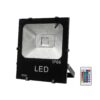 LEDTM® RGBFLOOD 75602 Προβολέας με IR Ασύρματο Χειριστήριο LED 50W 3250lm 120° AC 220-240V Αδιάβροχο IP66 Πολύχρωμο RGB Dimmable - COB Chip - Μαύρο Ματ - Μ28.5 x Π23.5 x Υ10cm - 2 Χρόνια Εγγύηση
