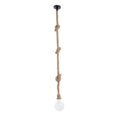 LEDTM® ROPE 01018 Boho Κρεμαστό Φωτιστικό Οροφής με Ντουί 1 x E27 AC 220-240V IP20 - Μπεζ - Μ3.5 x Π3.5 x Υ200cm