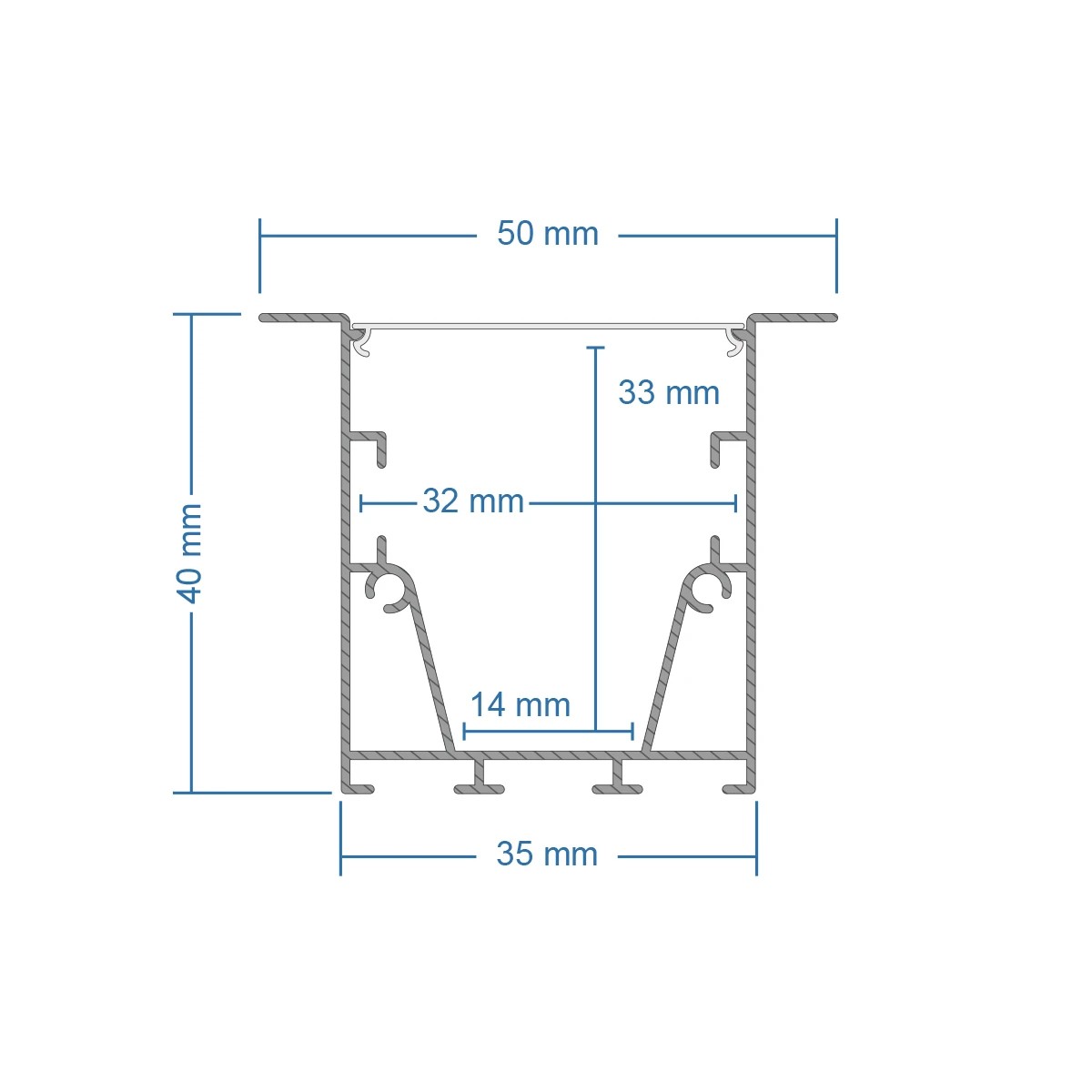 LEDTM® ALP-CORNER-IN90 RECESSA 61792 Χωνευτό Προφίλ Αλουμινίου Γωνία με Λευκό Γαλακτερό Πατητό Κάλυμμα για Ταινίες LED IP20 - Μαύρο Ματ - Μ30 x Π3.5 x Υ4cm - Image 9
