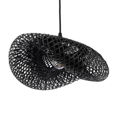 LEDTM® MEXICO 02200 Boho Κρεμαστό Φωτιστικό Οροφής με Ντουί 1 x E27 AC 220-240V IP20 - Μαύρο - Μ40 x Π30 x Υ13cm