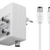 GOOBAY ενισχυτής κεραίας 67226, 2 συσκευές, DVB-T DVB-T2 DVB-C, λευκός