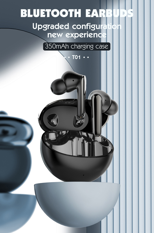 LDNIO earphones με θήκη φόρτισης T01, True Wireless, HiFi, Φ10mm, χρυσά - Image 2