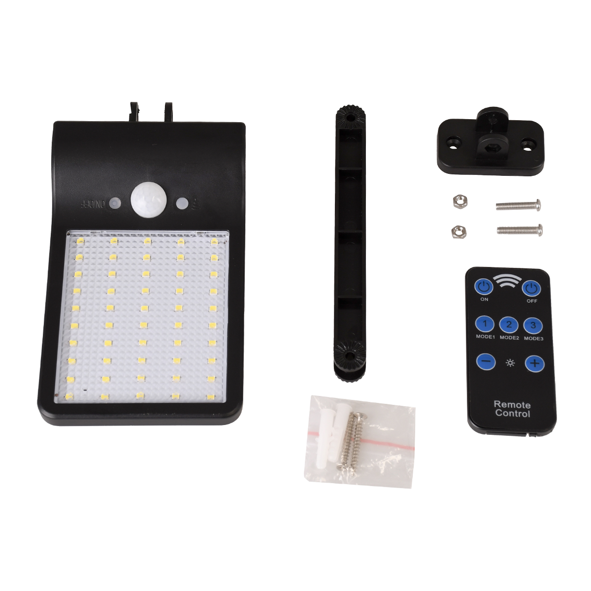 LEDTM® RASOL 71466 Προβολέας με Ανιχνευτή PIR / Αισθητήρα Κίνησης & IR Ασύρματο Χειριστήριο LED 3W 150lm 120° DC 5V με Φωτοβολταϊκό Panel 5V 0.3W & Επαναφορτιζόμενη Μπαταρία Li-ion 3.2V 2200mAh Αδιάβροχο IP65 Ψυχρό Λευκό 6000K Dimmable - Sanan SMD Chip - Μαύρο - Μ16.5 x Π9 x Υ3cm - 2 Χρόνια Εγγύηση - Image 6