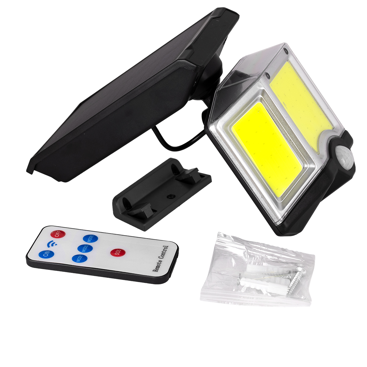 LEDTM® ORVION 71482 Προβολέας με IR Ασύρματο Χειριστήριο LED 20W 1000lm 120° DC 5V με Φωτοβολταϊκό Panel 5V 1W & Επαναφορτιζόμενη Μπαταρία Li-ion 3.2V 2400mAh Αδιάβροχο IP65 Ψυχρό Λευκό 6000K Dimmable - Sanan COB Chip - Μαύρο - Μ12.5 x Π3.5 x Υ10cm - 2 Χρόνια Εγγύηση - Image 9