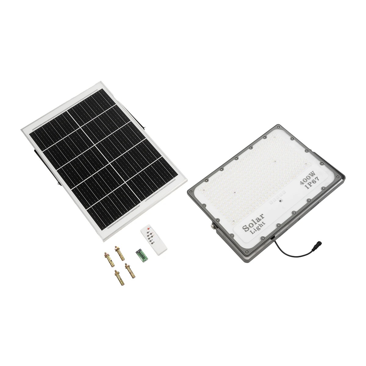 LEDTM® LUMOVOX 73070 Προβολέας LED 400W 20000lm 120° DC 5V με Φωτοβολταϊκό Panel 5V 25W & Επαναφορτιζόμενη Μπαταρία Li-ion 3.2V 20000mAh Αδιάβροχο IP67 Ψυχρό Λευκό 6000K - 400 x SMD2835 Sanan Chip - Γκρι Ανθρακί - Μ45 x Π7.5 x Υ30.5cm - 2 Χρόνια Εγγύηση - Image 11