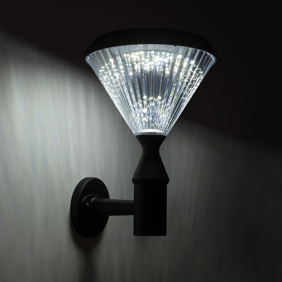 LEDTM® SOLARTIS 90527 Μοντέρνο Φωτιστικό Τοίχου - Απλίκα LED 10W 1000lm 180° με Ενσωματωμένο Φωτοβολταϊκό Panel 6V 5W & Επαναφορτιζόμενη Μπαταρία Li-ion 3.2V 6000mAh με Αισθητήρα Ημέρας-Νύχτας Αδιάβροχο IP65 Ψυχρό Λευκό 6000K - Sanan SMD Chip - Μαύρο - Μ26.5 x Π30 x Υ40cm - 2 Χρόνια Εγγύηση - Image 7