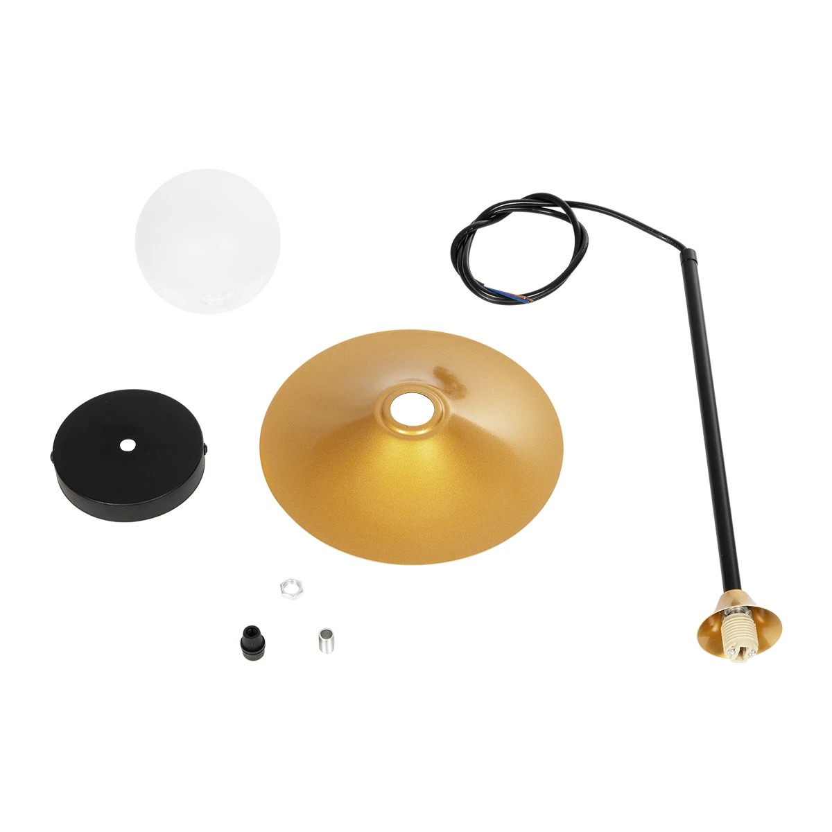 LEDTM® JOLIET 999-0042 Μοντέρνο Κρεμαστό Φωτιστικό Οροφής με Ντουί 1 x G9 AC 220-240V IP20 - Μαύρο & Χρυσό - Μ20 x Π20 x Y43cm - Image 9