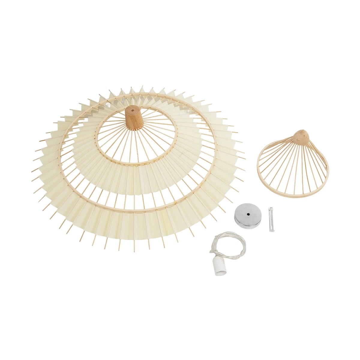 LEDTM® VENTALIA 999-0066 Boho Κρεμαστό Φωτιστικό Οροφής με Ντουί 1 x E27 AC 220-240V IP20 - Μπεζ - Μ83 x Π83 x Υ36cm - Image 10
