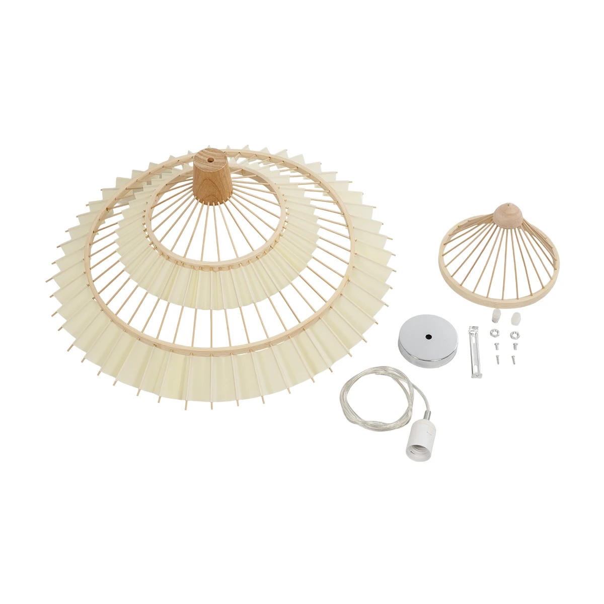 LEDTM® VENTALIA 999-0067 Boho Κρεμαστό Φωτιστικό Οροφής με Ντουί 1 x E27 AC 220-240V IP20 - Μπεζ - Μ60 x Π60 x Υ30cm - Image 10