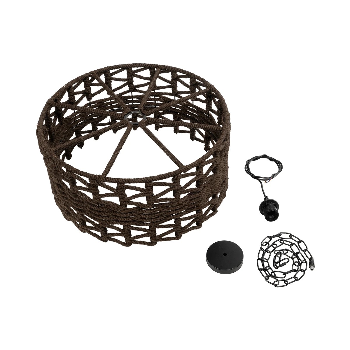 LEDTM® VERA 999-0069 Boho Κρεμαστό Φωτιστικό Οροφής με Ντουί 1 x E27 AC 220-240V IP20 - Καφέ - Μ50 x Π50 x Υ25cm - Image 10