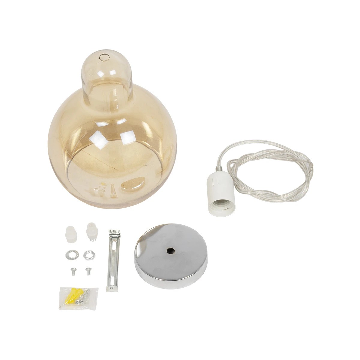 LEDTM® LUCREZIA 999-0143 Μοντέρνο Κρεμαστό Φωτιστικό Οροφής με Ντουί 1 x E27 AC 220-240V IP20 - Μελί - Μ18 x Π18 x Υ24cm - Image 10