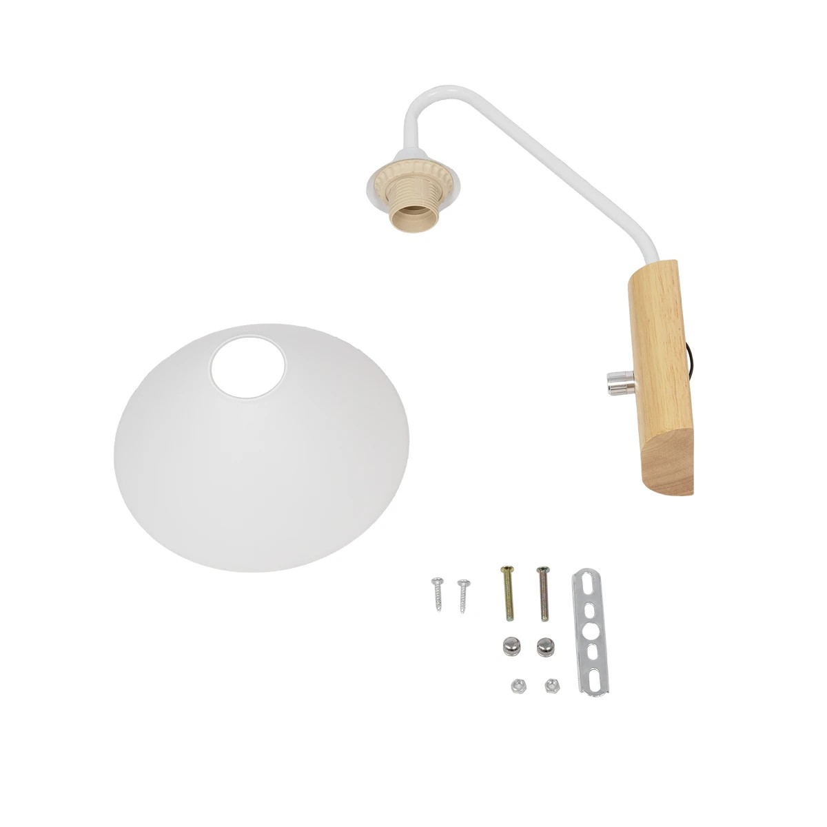 LEDTM® ALESSIA 999-0178 Μοντέρνο Φωτιστικό Τοίχου - Απλίκα με Ντουί 1 x E27 AC 220-240V IP20 - Μπεζ & Λευκό - Μ18 x Π26 x Υ29cm - Image 8