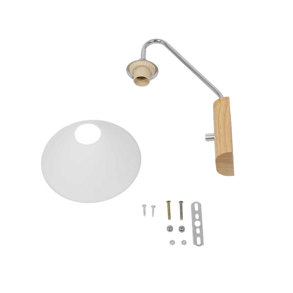 LEDTM® ALESSIA 999-0179 Μοντέρνο Φωτιστικό Τοίχου - Απλίκα με Ντουί 1 x E27 AC 220-240V IP20 - Μπεζ & Ασημί - Μ18 x Π26 x Υ29cm - Image 8