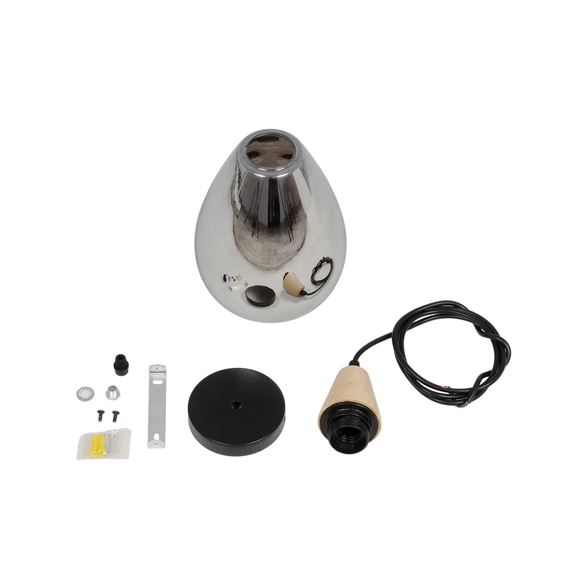 LEDTM® NOAH 999-0184 Μοντέρνο Κρεμαστό Φωτιστικό Οροφής με Ντουί 1 x E27 AC 220-240V IP20 - Γκρι & Μπεζ - Μ16 x Π16 x Υ30cm - Image 9