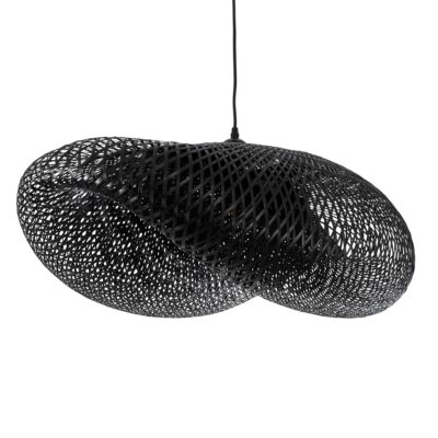 LEDTM® MEXICO 02202 Boho Κρεμαστό Φωτιστικό Οροφής με Ντουί 1 x E27 AC 220-240V IP20 - Μαύρο - Μ85 x Π50 x Υ30cm