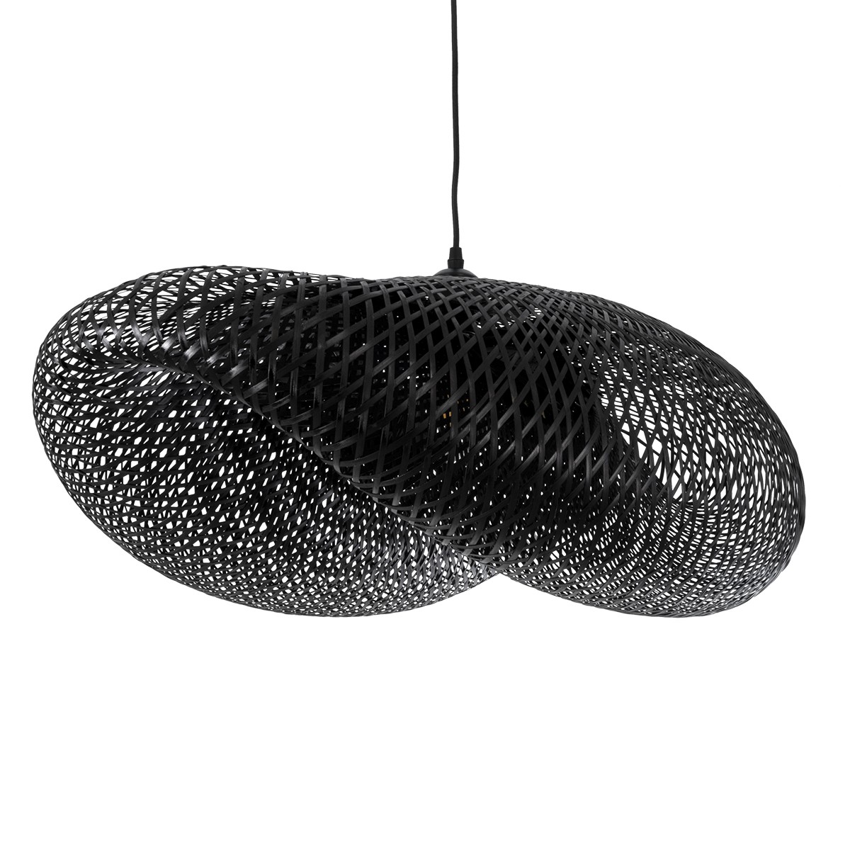 LEDTM® MEXICO 02202 Boho Κρεμαστό Φωτιστικό Οροφής με Ντουί 1 x E27 AC 220-240V IP20 - Μαύρο - Μ85 x Π50 x Υ30cm