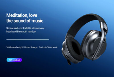 Alternative view of CELEBRAT headphones A34, ασύρματα & ενσύρματα, 40mm, 300mAh, μαύρα