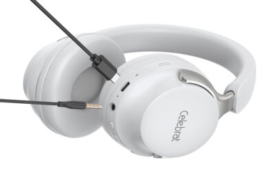 Alternative view of CELEBRAT headphones A40, ασύρματα & ενσύρματα, 40mm, 250mAh, λευκά