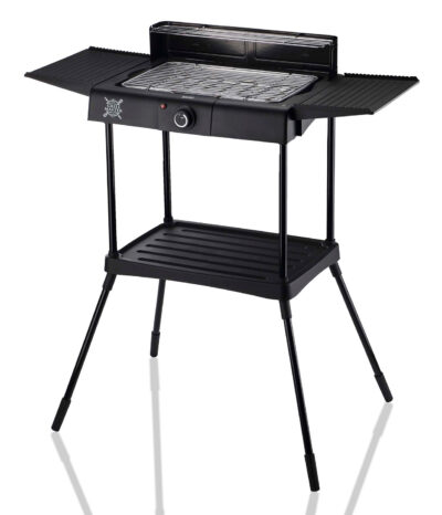 BRUNO επιδαπέδια ηλεκτρική ψησταριά BRN-0190, 2400W, με βάση & ρυθμιζόμενο θερμοστάτη, μαύρη