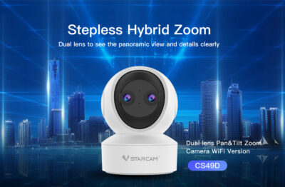 Alternative view of VSTARCAM smart κάμερα CS49D, 3MP, dual lens, WiFi, PTZ, SD