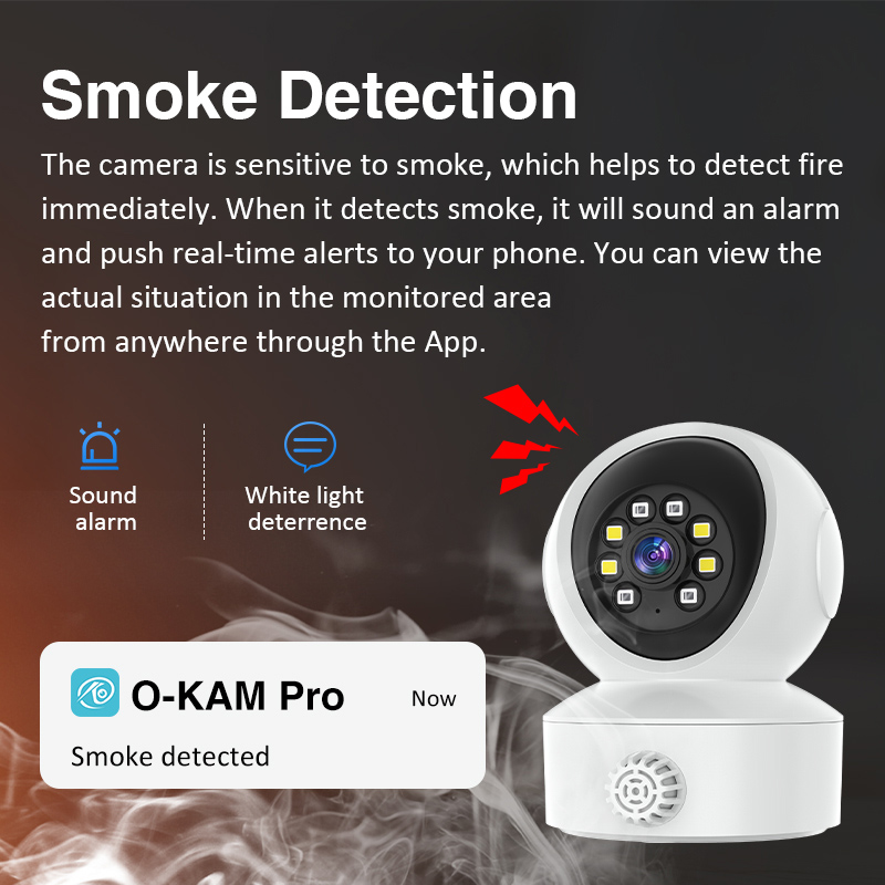VSTARCAM smart κάμερα CS49LM με ανιχνευτή καπνού/αερίου, 3MP, WiFi, PTZ, SD - Image 2
