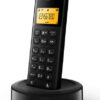 PHILIPS ασύρματο τηλέφωνο D1601B/34, με ελληνικό μενού, μαύρο