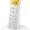 PHILIPS ασύρματο τηλέφωνο D1601W-34, με ελληνικό μενού, λευκό