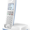 PHILIPS ασύρματο τηλέφωνο D2501S-34, με ελληνικό μενού, λευκό-μπλε