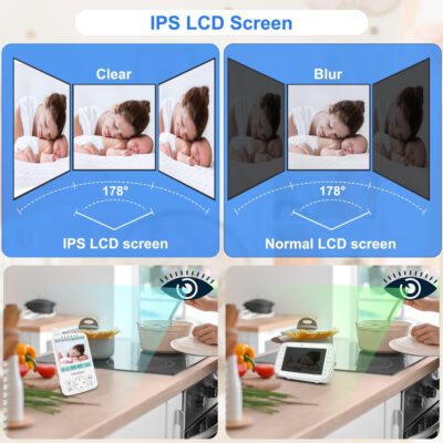 Alternative view of HELLOBABY ενδοεπικοινωνία μωρού HB6241 με κάμερα & οθόνη 4", 720p, PTZ