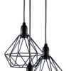 LEDTM τρίφωτο φωτιστικό οροφής HLL-0004, E27, Φ20, μεταλλικό, μαύρο