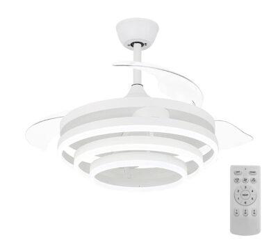 LEDTM ανεμιστήρας οροφής HLL-0112 με LED φως, 72W, Φ106x50cm, λευκός