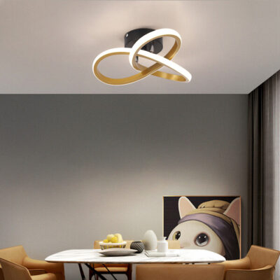 Alternative view of LEDTM LED φωτιστικό οροφής HLL-0115, 18W, 4000K, 26x26x12cm, χρυσό