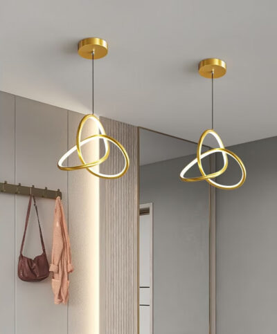 Alternative view of LEDTM LED φωτιστικό οροφής HLL-0122, 15W, 4000K, Φ22cm x 1m, χρυσό