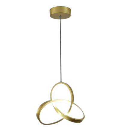 LEDTM LED φωτιστικό οροφής HLL-0122, 15W, 4000K, Φ22cm x 1m, χρυσό
