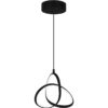 LEDTM LED φωτιστικό οροφής HLL-0123, 15W, 4000K, Φ22cm x 1m, μαύρο
