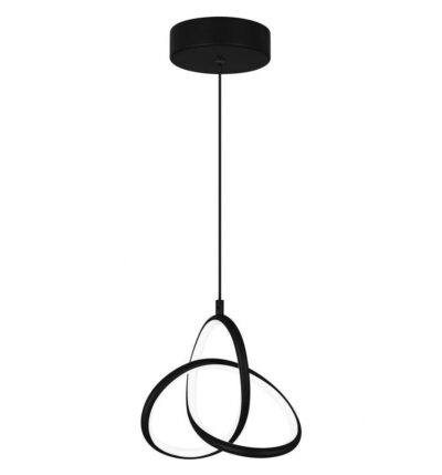 LEDTM LED φωτιστικό οροφής HLL-0123, 15W, 4000K, Φ22cm x 1m, μαύρο