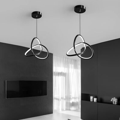 Alternative view of LEDTM LED φωτιστικό οροφής HLL-0145, 25W, 4000K, Φ40cm, 1m, μαύρο