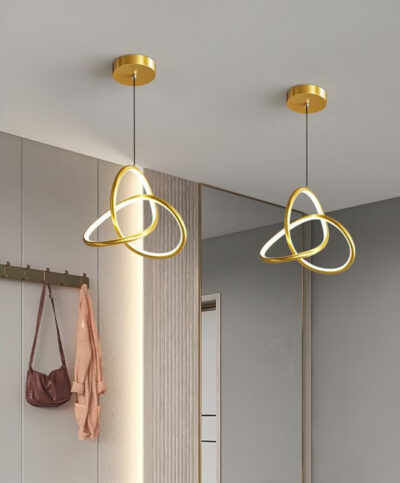 Alternative view of LEDTM LED φωτιστικό οροφής HLL-0146, 25W, 4000K, Φ40cm, 1m, χρυσό