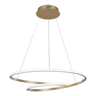 LEDTM LED φωτιστικό οροφής HLL-0155, 25W, 4000K, Φ40cm, 1m, χρυσό