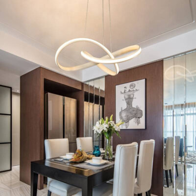 Alternative view of LEDTM LED φωτιστικό οροφής HLL-0164, 50W, 4000K, Φ60cm, 1m, λευκό