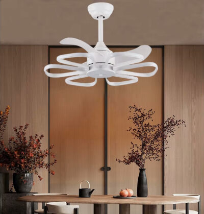 Alternative view of LEDTM ανεμιστήρας οροφής HLL-0173 με LED φως, 96W, Φ55x35cm, λευκός