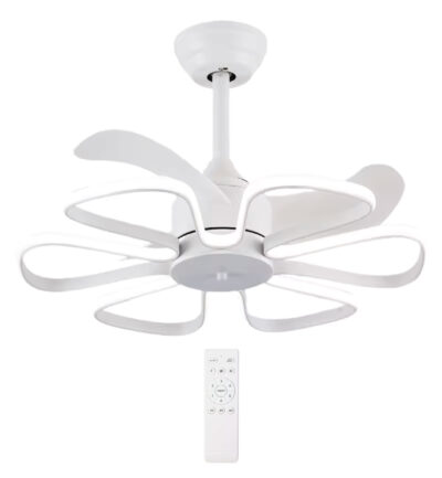 LEDTM ανεμιστήρας οροφής HLL-0173 με LED φως, 96W, Φ55x35cm, λευκός