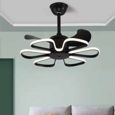 Alternative view of LEDTM ανεμιστήρας οροφής HLL-0174 με LED φως, 96W, Φ55x35cm, μαύρος
