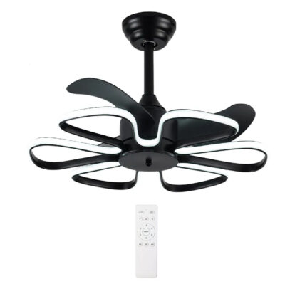 LEDTM ανεμιστήρας οροφής HLL-0174 με LED φως, 96W, Φ55x35cm, μαύρος